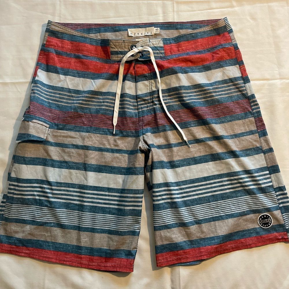Ezekiel Men's Multi Color Swim Board Shorts Size 40